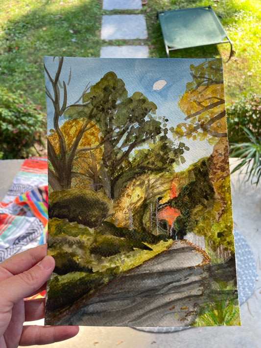 Daymoon: Ecusta Trail painting