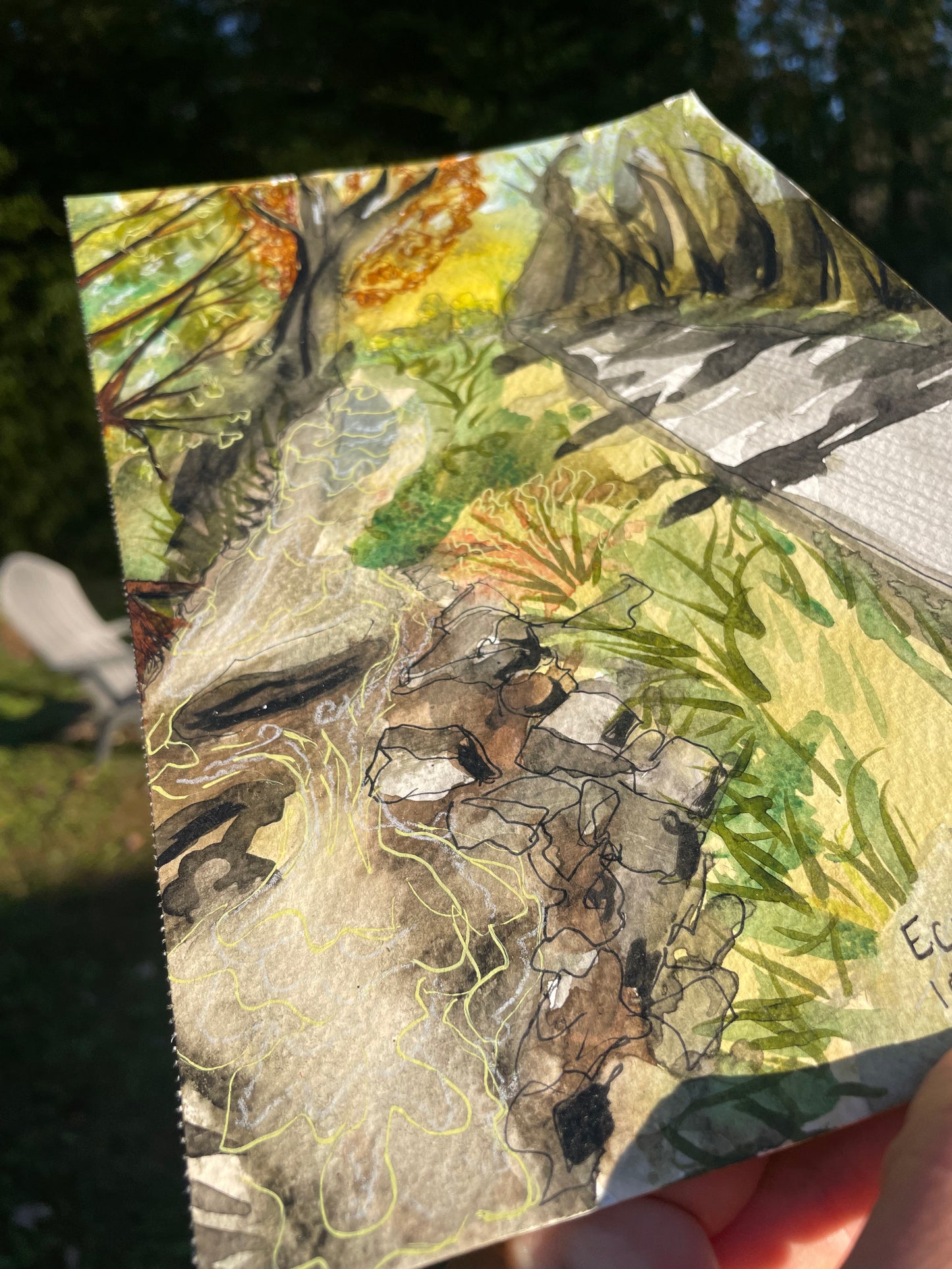 Creekside: Ecusta Trail painting