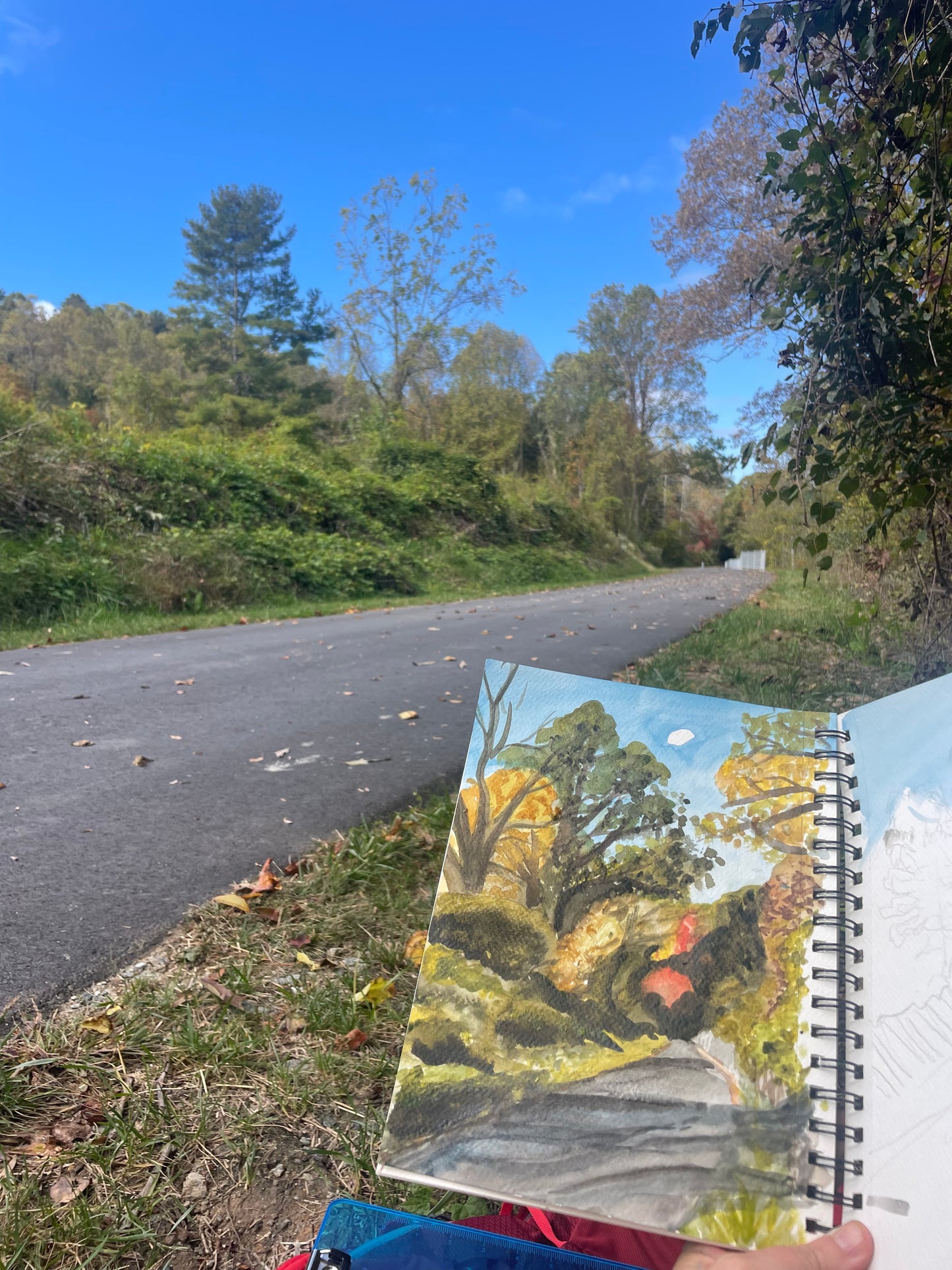 Daymoon: Ecusta Trail painting